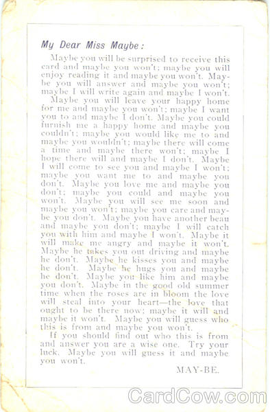 My Dear Miss Maybe Poems My Dear Miss Maybe Poems