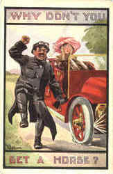 Why Don’t You Get A Horse? Cars Postcard Postcard