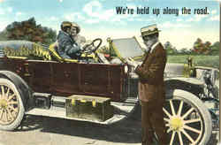We're Held Up Along The Road Postcard
