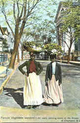 Black Female Vegetable Vendors Postcard