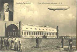 Hamburg Fuhlsbuttel Zeppelin Postcard