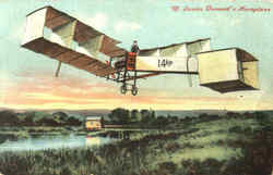 M. Santos Dumont's Aeroplane Postcard