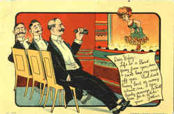 Burlesque Show Postcard