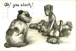 Oh You Stork Postcard