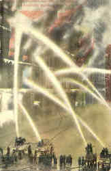 High Pressure Apparatus At Burning Of Equitable Building Postcard