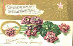 February Wishing You A Happy Birthday Postcard