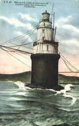 Mile Rock Light At Entrance Of Golden Gate Postcard
