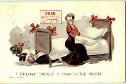 1912 Leap Year Calendar Postcard