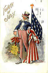 Fourth Of July Postcard