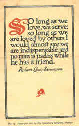 Robert Louis Stevenson Phrases & Sayings Postcard Postcard
