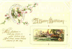 A Happy Birthday Postcard