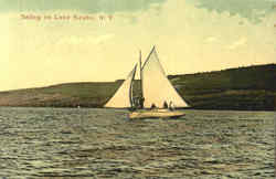 Sailing On Lake Keuka Keuka Lake, NY Postcard Postcard