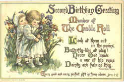 Second Birthday Greeting Postcard