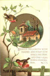 Behold, he cometh with clouds Postcard