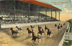 Racing At The State Fair Postcard