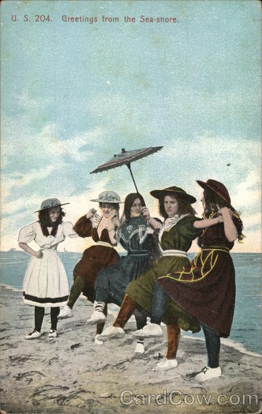 Women at the beach - Greetings from the seashore Swimsuits & Pinup