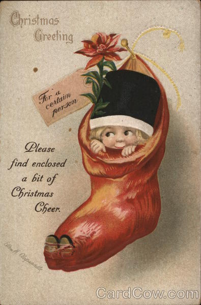 Christmas Greeting for a certain person - elf in a sock