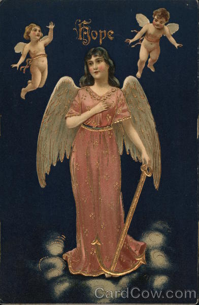 Hope - cherubs flying around a warrior angel Angels