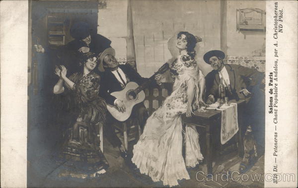 Man Playing Guitar while Two Dressed Up Women Pose