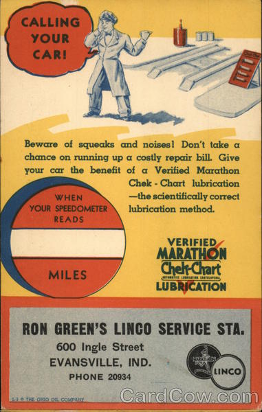Ron Green's Linco Service Station Advertising