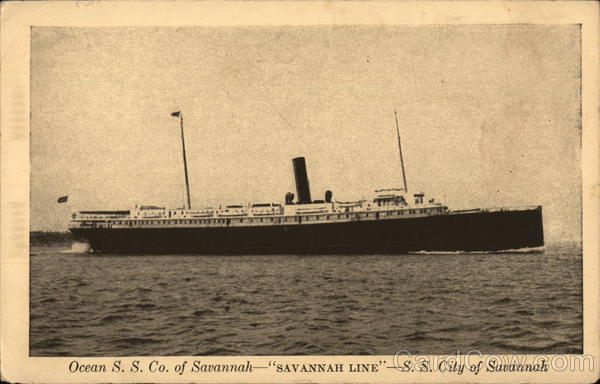 Ocean S.S. Co. of Savannah - Savannah Line - S. S. City of Savannah