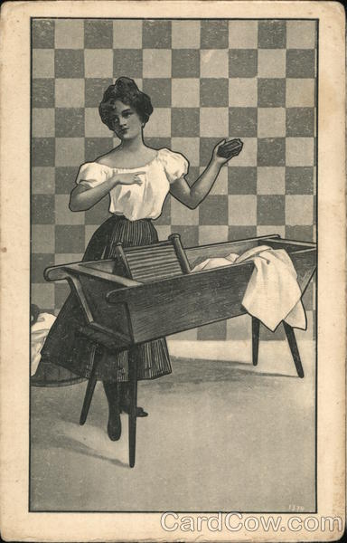 Woman doing washing, Laundry Women