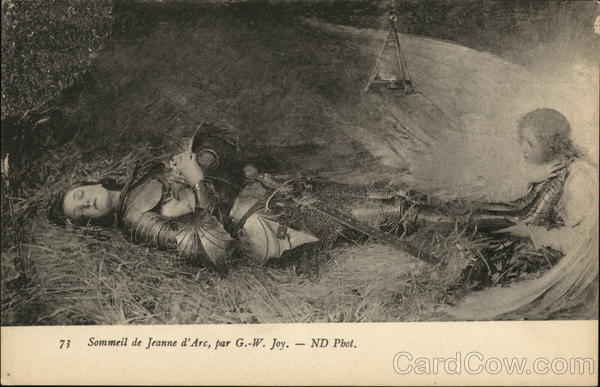 Sommeil de Jeanne d'Arc, par G.W.Joy - Dead Joan of Arc with an angel