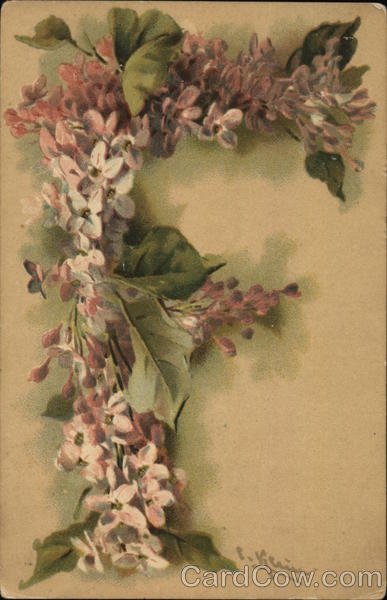 Letter F in Flowers C. Klein Alphabet Letters