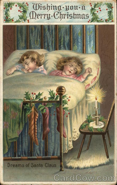 Wishing you a Merry Christmas - sleeping children