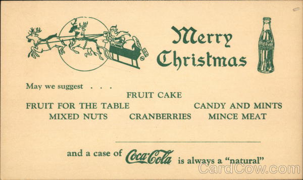 Merry Christmas - Coca Cola advertisement Advertising
