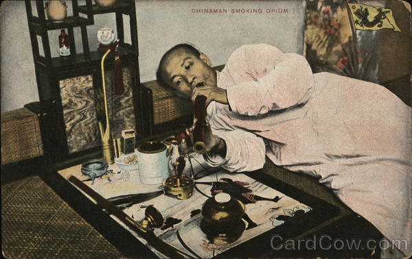 Chinaman Smoking Opium Asian