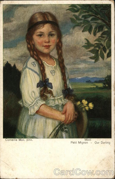 Portrait of Girl with Braids Art