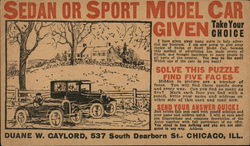 Car Dealer, Duane W. Gaylord, Chicago, IL Postcard