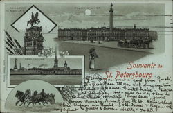 Monument de Nicolas I, Palais d'Hiver, Forteresse St. Petersbourg, Russia Postcard Postcard Postcard