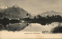 Interlaken View of the Niesen Switzerland Postcard Postcard