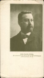 Portrait of John Lewis Childs - Proprietor of the Great Floral Establishment at Floral Parks NY Postcard Postcard Postcard