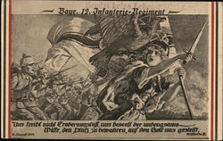 Baye. 12. Infanterie Regiment Postcard