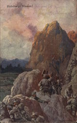 Soldiers in a Mountainous Region Postcard