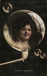 Portrait of Hattie Williams in a bubble Actresses Postcard Postcard Postcard