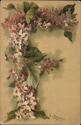 Letter "F" in Flowers Postcard