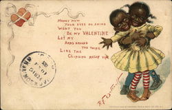 children embracing Blacks Postcard Postcard Postcard