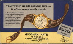 Your Watch Needs Regular Care - Picture of a Watch with Brown Band Postcard