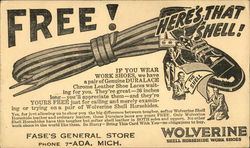 Wolverine Shell Horsehides Postcard