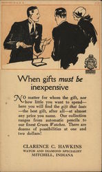 Professional Jeweler Showing Necklace to Couple Postcard