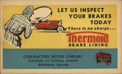 Advertising - Thermoid Brake Lining Postcard Postcard