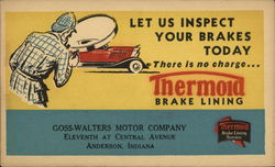 Advertising - Thermoid Brake Lining Postcard