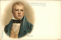 Poet Sir Walter Scott Poems & Poets Postcard Postcard Postcard