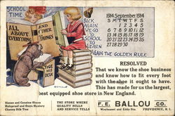 Shoe Business, F.E. Ballou Co. Providence, RI Advertising Postcard Postcard Postcard