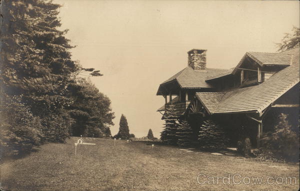 Backyard of a home in 1930 Woronoco Massachusetts