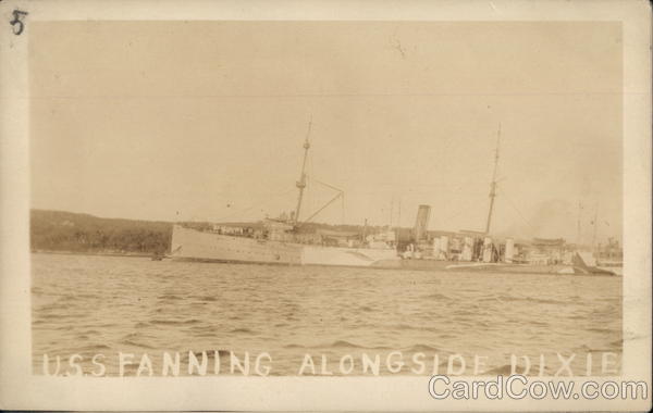 USS Fanning Alongside Dixie Ships